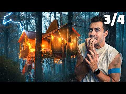 GIGA BURZA ROZWALIŁA NAM DOM! - 100H W LESIE ODC 3/4