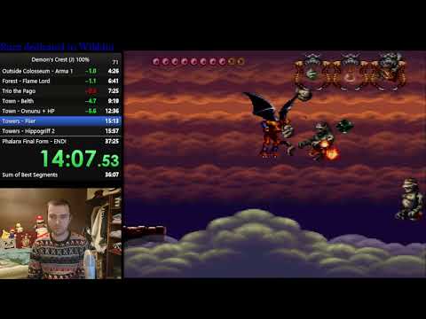 Demon's Crest 100% Speedun - 36:57