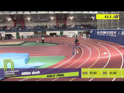 Girls 400m Final Section 2 - New Balance Indoor Nationals 2012