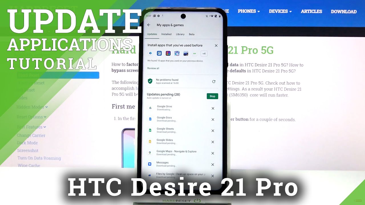 How to Update Apps on HTC Desire 21 Pro – Download Newest App Updates
