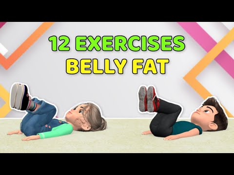 12 SIMPLE EXERCISES TO LOSE BELLY FAT - KIDS WORKOUT