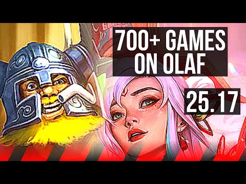 OLAF vs IRELIA (TOP) | 8 solo kills, 700+ games, Dominating | KR Master | 25.17
