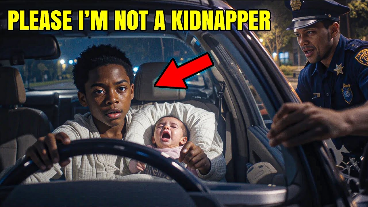 Racist Cop Pulls Over A Car, Turns Pale When He Sees A Young Black Boy Driving with a Crying Baby!