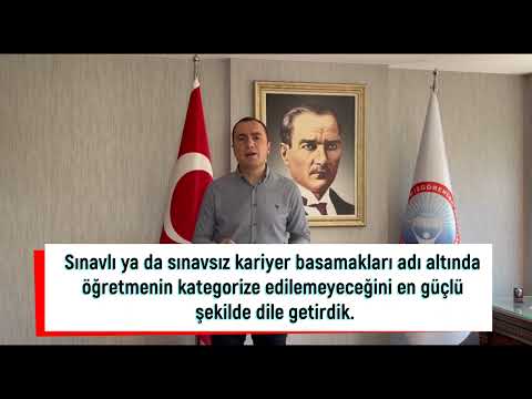 Öğretmenlerin, sözde Meslek Kanunu ile ayrıştırılmasına, kariyer basamakları adı altında kategorize edilmesine, söylemiyle de eylemiyle de en etkin mücadeleyi Eğitim-İş vermiştir, mücadelesini kararlılıkla sürdürecektir. | EĞİTİM İŞ