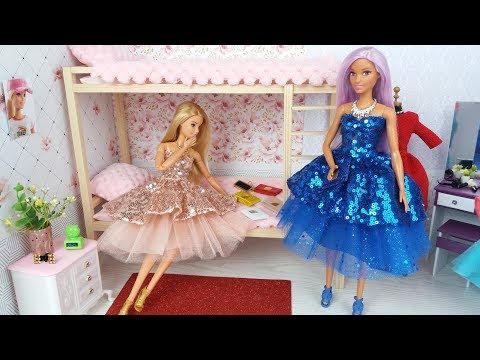 Barbie Doll Bunk Bed Morning Routine. DIY clothes for Barbie . @MyDollToysTv
