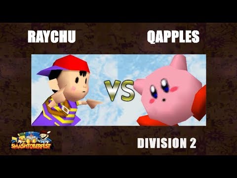 Smashtoberfest D2 - Raychu (Ness) Vs. Qapples (Kirby) Super Smash Bros - SSB64