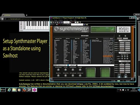 Setup SynthMaster Player VST as a Standalone using Savihost