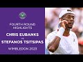Christopher Eubanks vs Stefanos Tsitsipas: Fourth Round Highlights | Wimbledon 2023