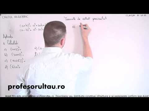 formule de calcul prescurtat - profesorultau.ro
