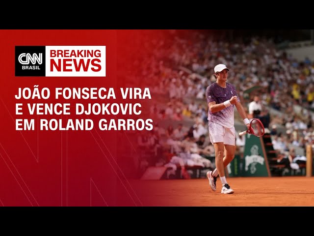João Fonseca faz jogo histórico e vence Djokovic em Roland Garros | CNN 360º