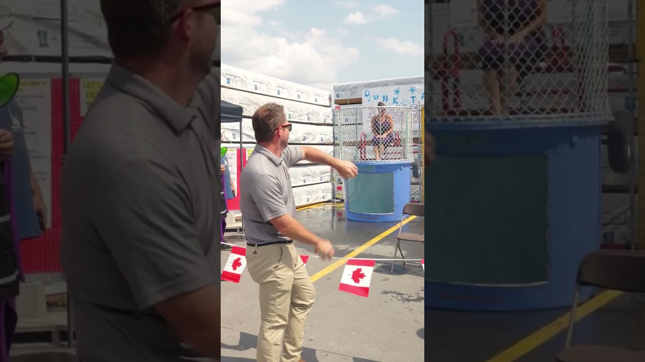 Dunking Jami Joy In The Dunk Tank at Home Building Centre Lindsay | Lindsay Dodge Chrysler