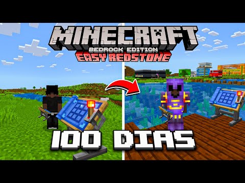 SOBREVIVI 100 DIAS NO EASY REDSTONE DO MINECRAFT BEDROCK