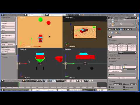 Blender 2.6 Tutorial - Making a Drive Around Collecting Game Part 2 Sound Effects and Spinning