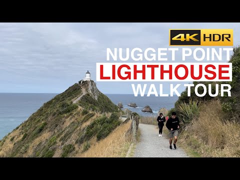 Nugget Point Lighthouse Walking Tour New Zealand 4K