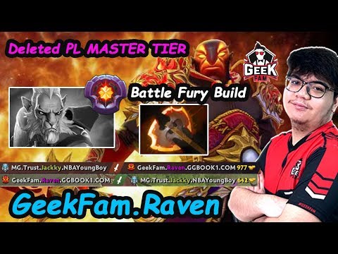 GeekFam Raven [Ember Spirit] Battle Fury Build  vs Phantom lancer Master Tier Dota 2 pro Gameplay