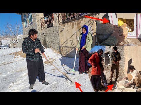 Finishing the plastering and Rola's request "and Uncle Akbar's wife's help for the chicken"