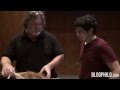 Gabe Newell Horsing Around with a Fan