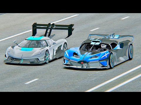 Bugatti Bolide vs Koenigsegg Jesko GTR - Drag Race 20 KM