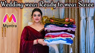 Huge Wedding Wear Ready to wear Saree From Myntra @PoojaRikichoyal 