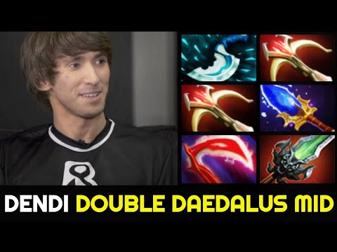 DENDI Mid Puck with Double Daedalus Crazy Build Dota 2