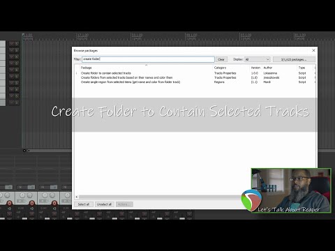 Reapack Script: Create Folder to Contain Tracks
