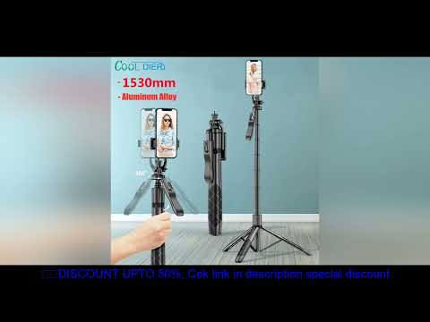 COOL DIER L16 1530mm Wireless Selfie Stick Tripod Stand Foldable Monopod  With Bluetooth Shutter For