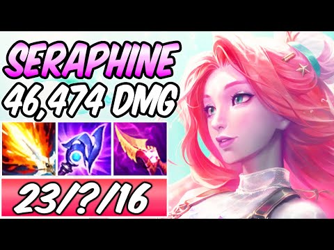 845 AP SERAPHINE MID NEW INSANE ONE-SHOT BUILD & RUNES | 46,474 DMG | League of Legends