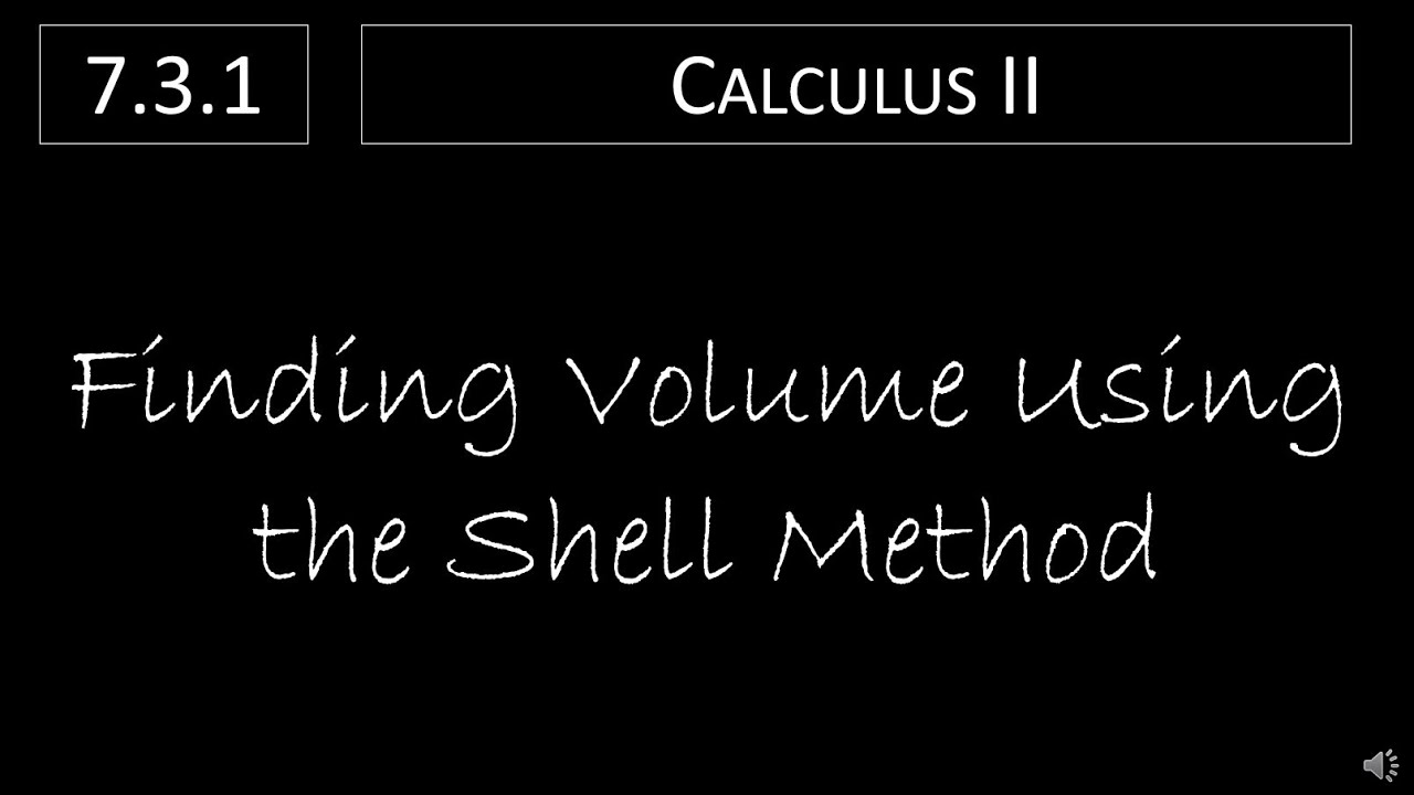 Calculus II - 7.3.1 Finding Volume Using the Shell Method - YouTube video featuring the word minus