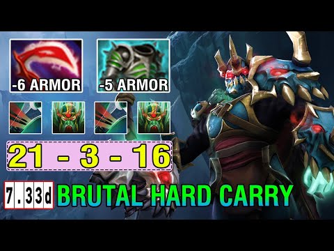 INTENSE HARD CARRY Guide [Wraith King] Max -Armor Reduct Desolator + Ac 1 Shot Is Rip Dota2 7.33D