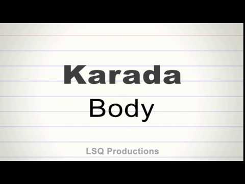 How to say body in Japanese (karada)