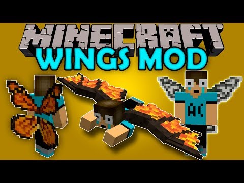 WINGS MOD - Very cool wings in maincra!!  - Minecraft mod 1.12.2 Review ENGLISH