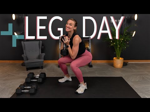 FULL Leg Workout with Dumbbells at Home