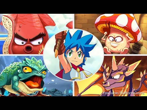 Monster Boy and the Cursed Kingdom - All Bosses (4K 60FPS)