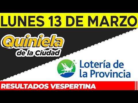 Resultados Quinielas Vespertinas de la Ciudad y Buenos Aires, Lunes 13 de Marzo