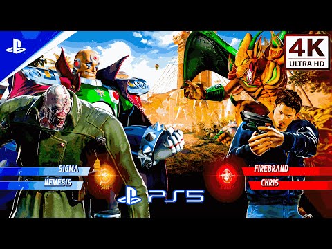 Marvel vs Capcom Infinite | Sigma & Nemesis vs Firebrand & Chris | PS5 Gameplay 4K #marvelvscapcom