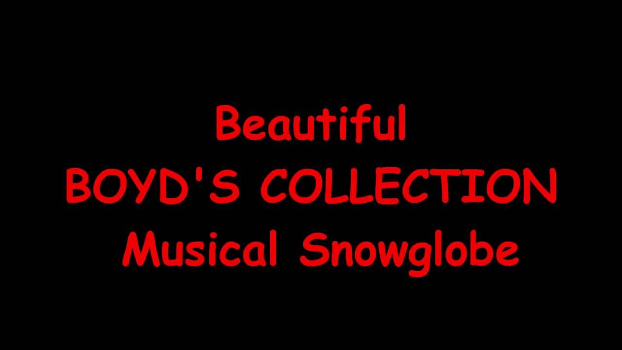 Beautiful BOYD'S COLLECTION Musical / Animated / Lighted SNOW GLOBE