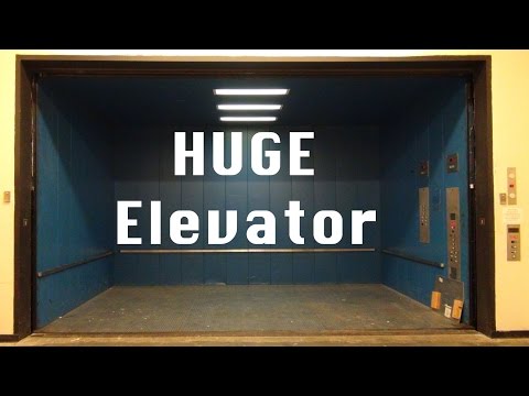 HUGE Freight Elevator ride - Texas sized Thyssen Dover Hydraulic with CUSTOM IMPULSE and EPIC MOTOR