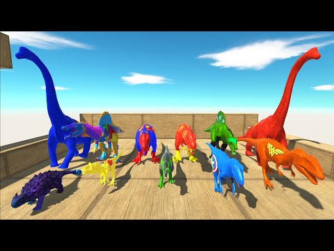 SUPER TWISTED SPEED RACE DINOSAURS SUPERHEROS EVOLUTION CHALLENGE - Animal Revolt Battle Simulator