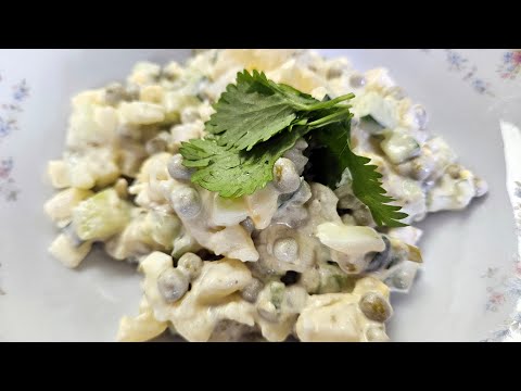 Authentic Russian Olivier Potato Salad | Classic Creamy Russian Potato Salad Recipe Step-by-Step