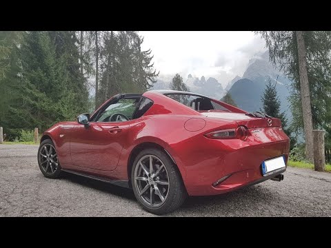 マツダ・ロードスター MX5 RF. イタリア、アルプスでの運転.『60fps 排気音 exhaust sound』
