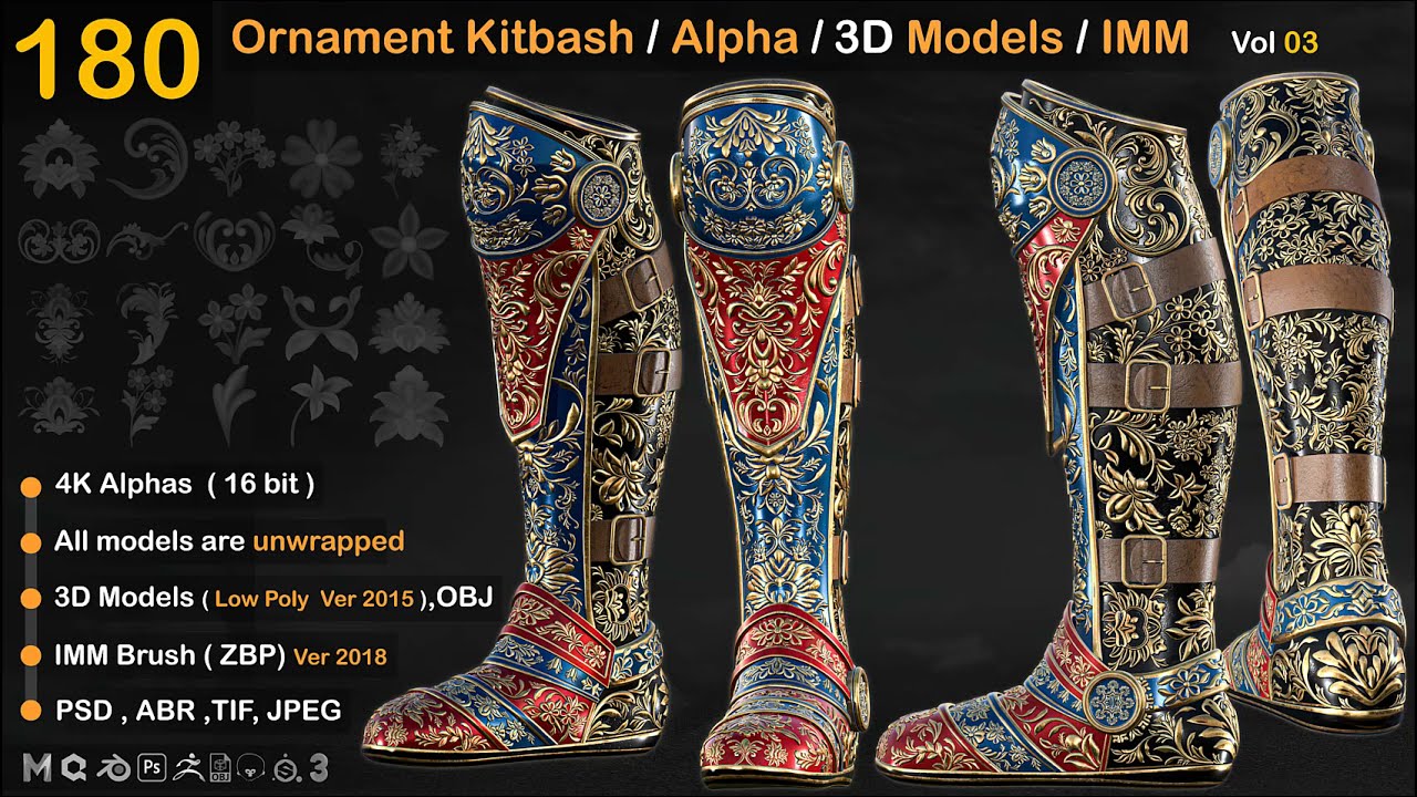 180Ornament Kitbash  / Alpha / 3D Model / IMM ver 03
