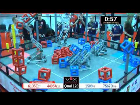 2015 VRC Engr Q120 - 6135E 4495A vs 1509 7567D - 69 to 64 - VEX Worlds 2015 - Engineering Division