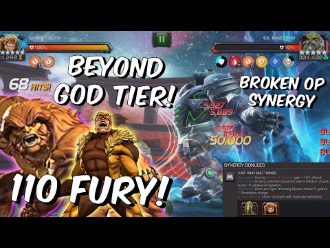 This New Synergy is BEYOND INSANE - Sabretooth Beyond God Tier Damage - Marvel Contest of Champions