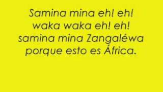 Shakira - Waka Waka Spanish version with Lyrics