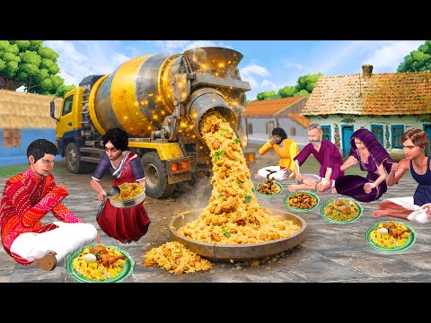 Concrete Mixer Chicken Biryani Street Food Hindi Kahani Moral Stories Comedy Video