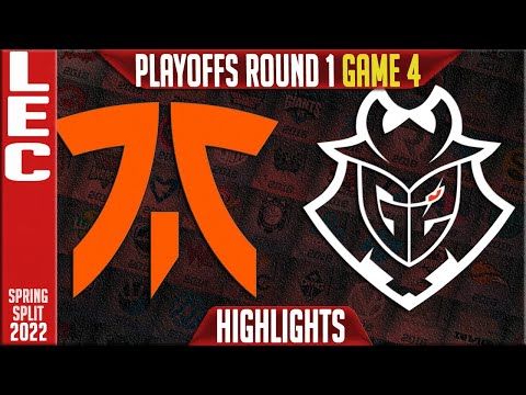 FNC vs G2 Highlights Game 4 | Round 1 LEC Playoffs Spring 2022 | Fnatic vs G2 Esports G4