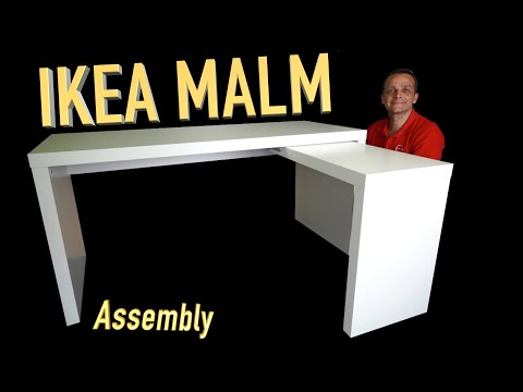 Ikea MALM Desk with pull out panel Assembly instructions