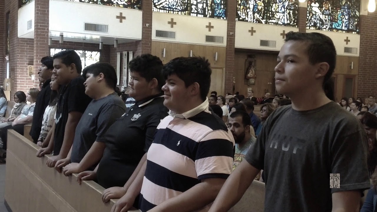 St. Bernard Catholic Church second year confirmation students renew their baptismal vows