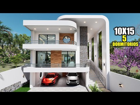CASA MODERNA 10X15 CON 5 HABITACIONES (RVL CASAS 2025) #home #interiordesign #architecture