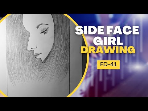 Side Face Girl Drawing || FD-41